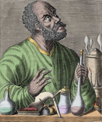 Ritratto del chimico arabo Geber (Jabir ibn Hayyan) Jabir ibn Hayyan (721-776) da Unknown artist