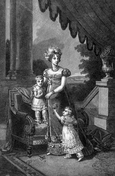 Ritratto della Duchessa di Berry e dei suoi figli (Duca di Bordeaux e Mademoiselle d