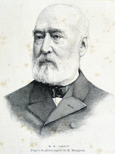 Ritratto del politico francese Lazare Hippolyte Carnot (1801 - 1888). Incisione dopo la fotografia di Mourgeon da Unknown artist