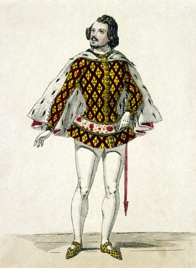 Ritratto del tenore francese Gilbert-Louis Duprez (1806 - 1896) nel ruolo di Fernando, nel terzo atto de La Favorite di Donizetti a Parigi. 1838 da Unknown artist