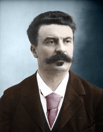 Ritratto dello scrittore francese Guy de Maupassant (1850-1893) da Unknown artist