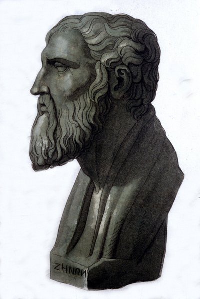 Ritratto del filosofo greco Zenone di Elea (495 a.C. - 430 a.C.). da Unknown artist