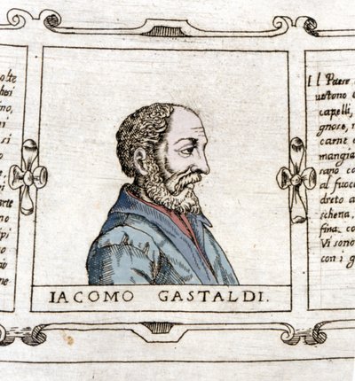 Ritratto del cartografo (geografo) Giacomo Gastaldi (? - 1566) da Unknown artist