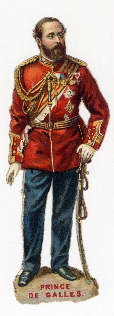 Ritratto del futuro Principe di Galles Edoardo VII (1841-1910). Cromolitografia fine XIX secolo. da Unknown artist