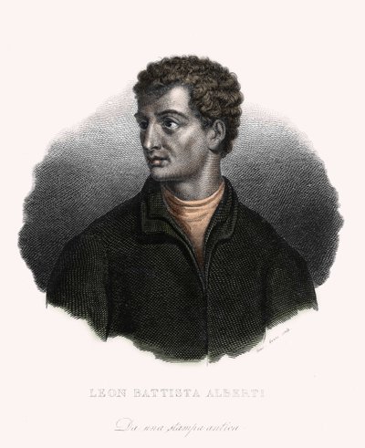 Ritratto del filosofo, umanista e architetto italiano Leon Battista Alberti (1406-1472). da Unknown artist