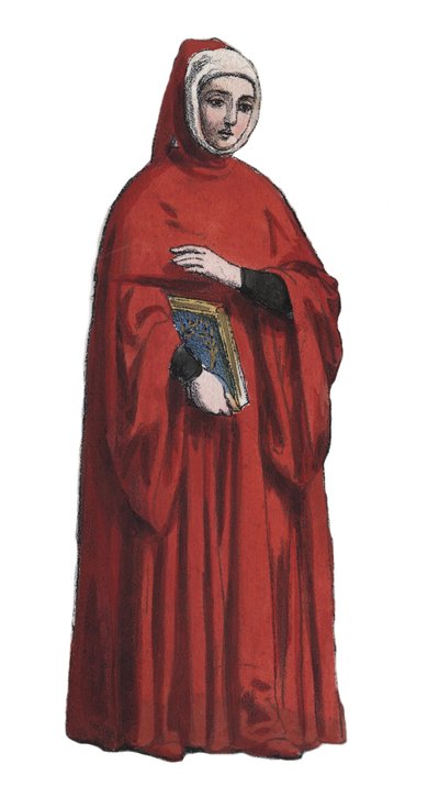 Ritratto del poeta Francesco Petrarca (1304-1374) - incisione da 