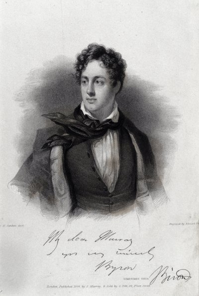 Ritratto del poeta George Gordon Byron (1788-1824) da Unknown artist