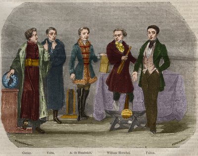 Ritratti di scienziati Georges Cuvier (1764-1832), Alessandro Volta (1745-1827), Alexander Von Humboldt da Unknown artist