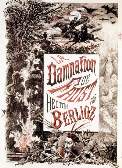 Poster de La Damnation de Faust di Hector Berlioz. sd. fine XIX secolo da Unknown artist