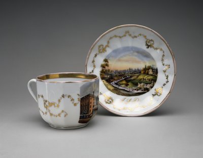 Tazza e piattino di presentazione da Unknown artist