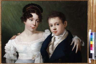 Principe Alberto e sua sorella Principessa Alexandrine di Prussia da Unknown artist