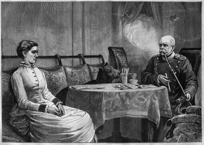Principe Otto von Bismarck (1815-98) e sua moglie, Johanna (1824-94) - incisione 1887 da Unknown artist