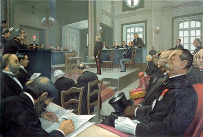 Processo di Dreyfus a Rennes da Unknown artist