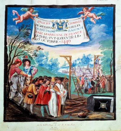 Processo di Gilles de Rais da Unknown artist