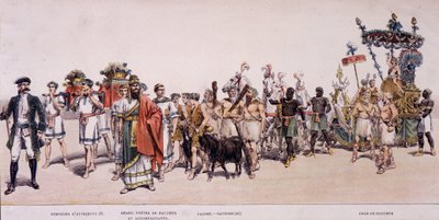 Processione dei mietitori e carro di Bacco - in "Album ufficiale della festa dei vignaioli" da Unknown artist