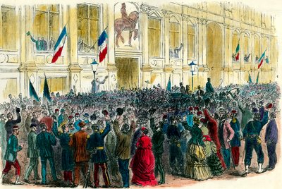 Proclamazione della Terza Repubblica al Municipio di Parigi il 4 settembre da Unknown artist