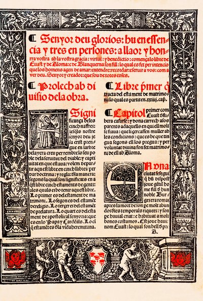 Prologo di Blanquerna di Ramon Llull da Unknown artist