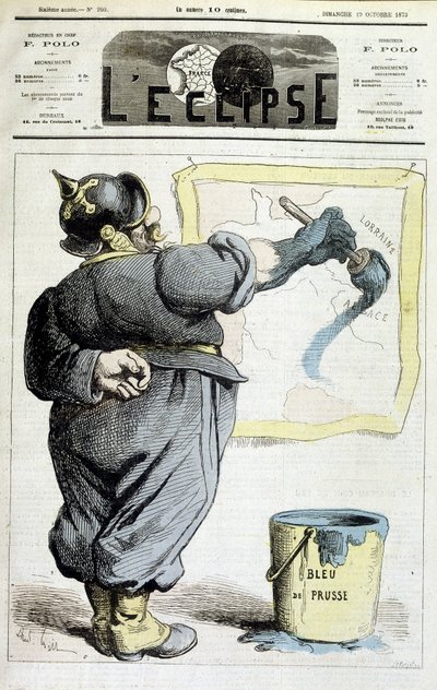 Soldato prussiano che traccia i confini dell