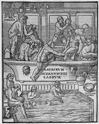 Bagni pubblici - in "Hieronymi Mercurialis" di Arte Gymnastica da Unknown artist