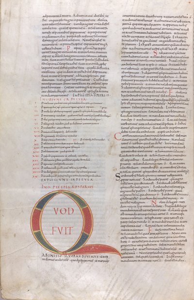 Quod fuit ab initio, Iniziale miniata da Unknown artist