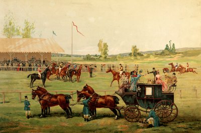 Campi di corsa. Cromolitografia a colori fine XIX secolo. Parigi, Arti Decorative da Unknown artist