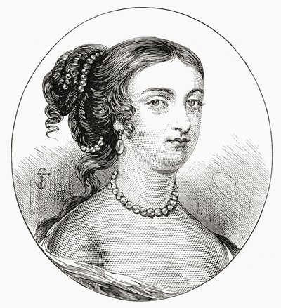 Rachel Wriothesley, Lady Russell, c. 1636 - 1723. Nobildonna inglese, erede e autrice. Da Our Own Country pubblicato nel 1898 da Unknown artist