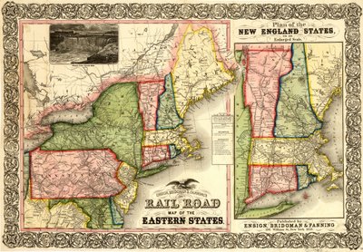 Carta ferroviaria degli Stati orientali, Nuova Inghilterra da Unknown Artist