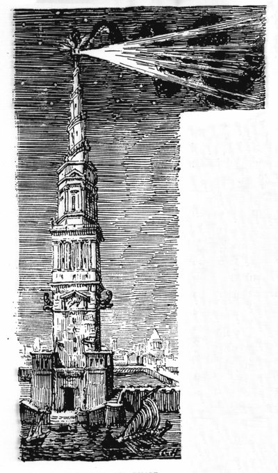 Ricostruzione del faro di Alessandria dopo Ebers Egitto. da Unknown artist