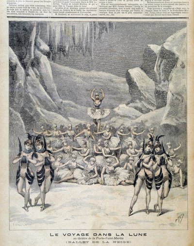 Rappresentazione al Teatro della Porte Saint Martin del "Viaggio sulla Luna" - in "Le Petit Journal" del 09/04/1892 da Unknown artist