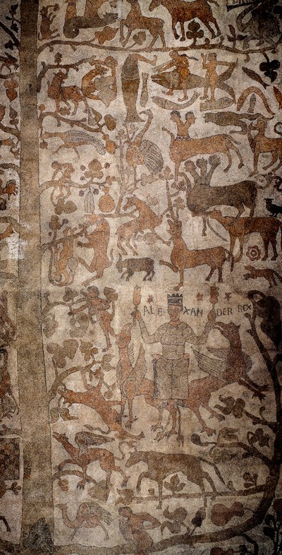 Rappresentazione di Alessandro Magno (356-323 a.C.), re di Macedonia e conquistatore della Persia, circondato dalla fauna indiana durante la conquista dell