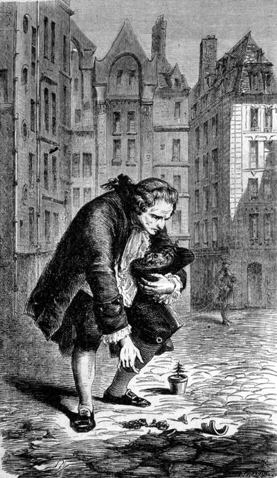 Rappresentazione di Bernard de Jussieu che introduce un cedro del Libano in Francia nel 1734. Incisione da Unknown artist
