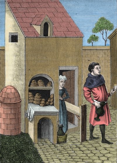 Rappresentazione di un fornaio nel XV secolo da Unknown artist