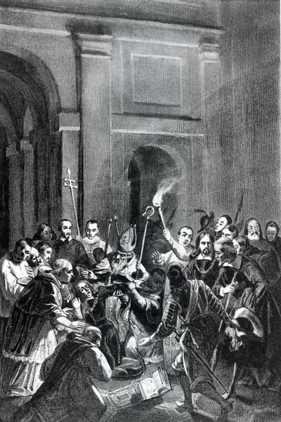 Rappresentazione di una scena di esorcismo da Unknown artist