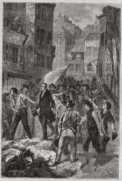 Rivolta dei canuts a Lione nel 1831 - Louis Bouvier-Dumolart (Dumolard) (Bouvier Dumolart) prefetto e deputato lionese rilasciato da Unknown artist