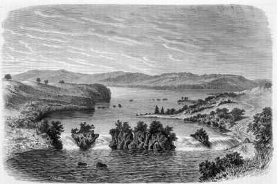 Cascate di Ripon, il Nilo che esce dal Lago Vittoria - in "Tour du Monde" da Unknown artist