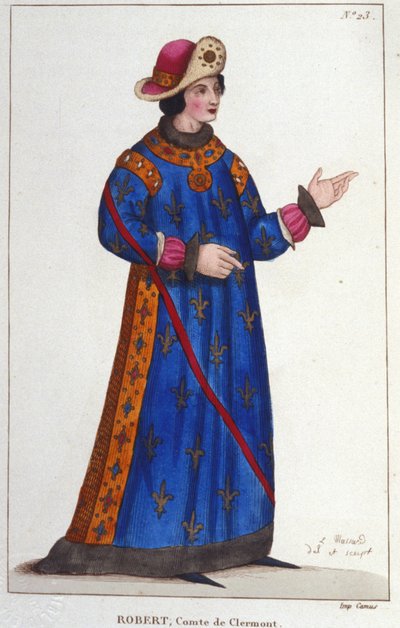 Roberto di Francia, Conte di Clermont (1256-1318). Principe Capetingio. da Unknown artist