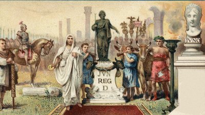 Tribuno della plebe: Gaio Sempronio Gracco (154-122 a.C.), statista romano, creò una nuova città (Junonia) a Cartagine. da Unknown artist