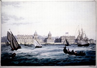 Ospedale Reale a Greenwich sul Tamigi, Inghilterra da Unknown artist