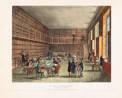 Biblioteca della Royal Institution da Unknown artist