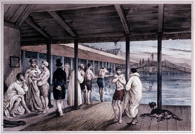Scuola reale di nuoto a Parigi, inizio XIX secolo da Unknown artist