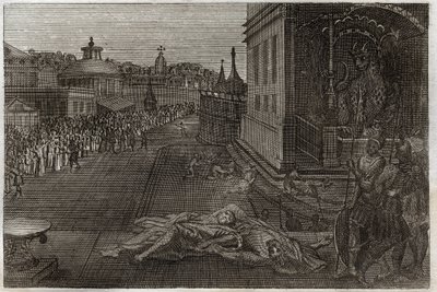 Bibbia di Royaumont, Nuovo Testamento: Morte dei due Profeti. La visione di San Giovanni di due profeti morti, che poi risuscitarono. Settima tromba dell