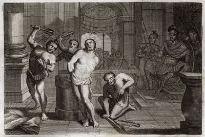 Bibbia di Royaumont, Nuovo Testamento: Flagellazione di Gesù Cristo. Illustrazione del 1811 da Unknown artist