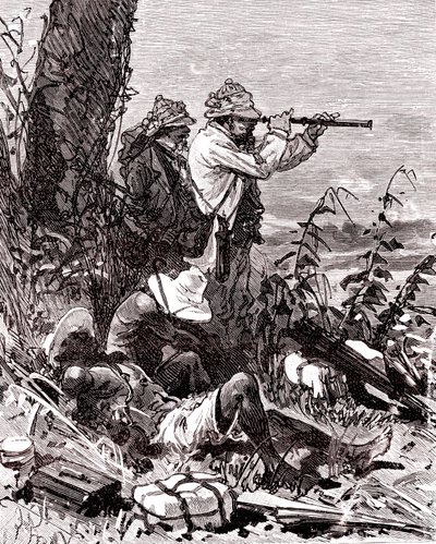 Ingegneri della gomma che esplorano i campi di gomma in Guyana da Unknown artist