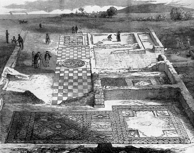 Rovine di una villa romana vicino a Brading sull