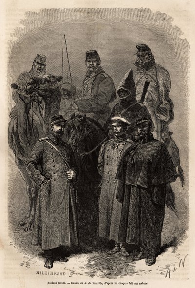 Soldati russi, che mantengono l