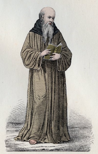 SAN BONAVENTURA (1221-1274) cardinale francescano italiano, teologo e filosofo - Ritratto di San Bonaventura (Giovanni da Fidanza o Bonaventura da Bagnoregio, circa 1220-1274), teologo, Dottore della Chiesa (Dottore Serafico). Incisione del XIX secolo da Unknown artist
