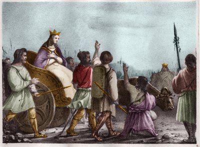 Santa Clotilde, Regina dei Franchi, moglie di Clodoveo I da Unknown artist