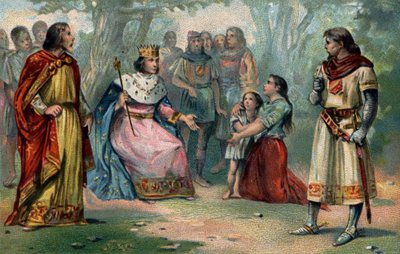 San Luigi (1214-1270), re di Francia, che rende giustizia sotto la quercia di Vincennes da Unknown artist