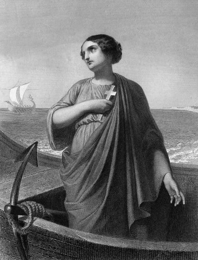 Santa Paola. Patrizia romana (347-404) - in "Le Sante Donne". 1852 da Unknown artist