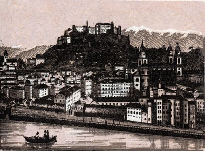 Regione del Salzkammergut, Austria: salisburgo dal Kapuzinergarten da Unknown artist